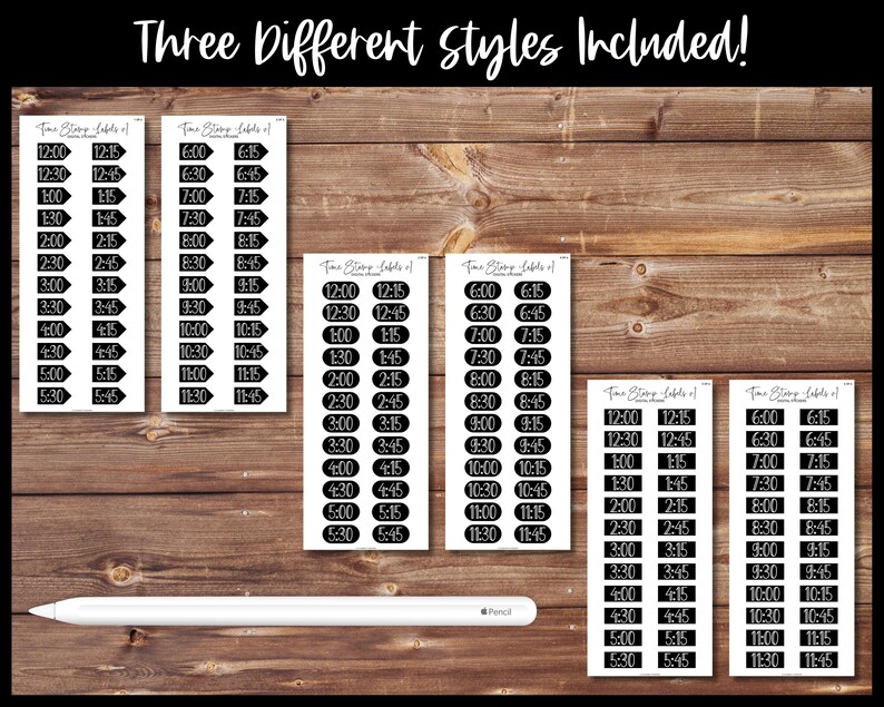 Time Stamp Labels V1 Digital Sticker Collection | Planner Stickers ...