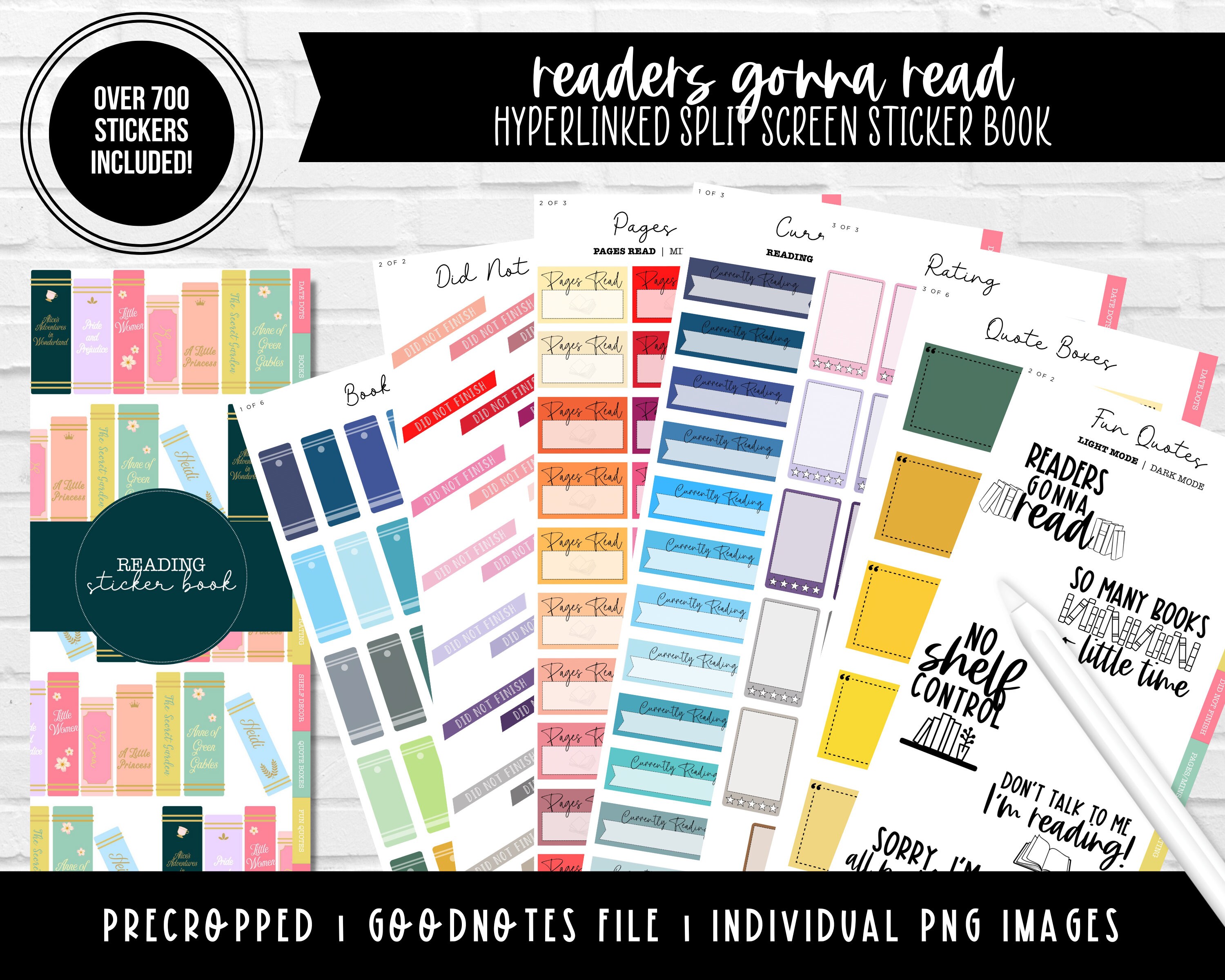 Reading Sticker Book | Over 700 Stickers in 70 Colors | Hyperlinked ...