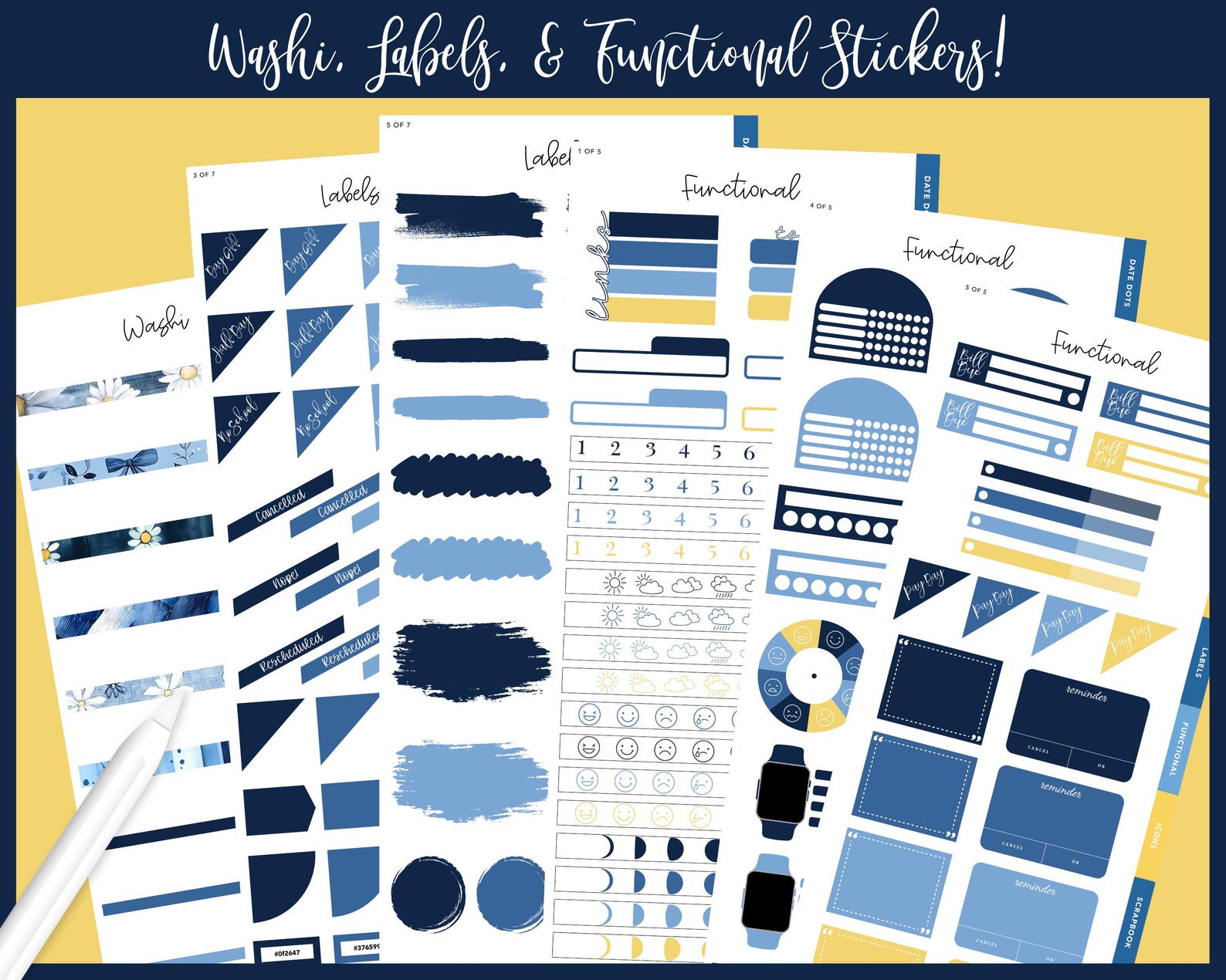 Split Paper Sticker 2025 Kit 24 Split Screen Sticker Book | Where the Daisies Grow | Summer ...