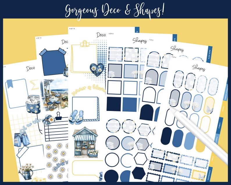 Split Paper Sticker 2025 Kit 24 Split Screen Sticker Book | Where the Daisies Grow | Summer ...