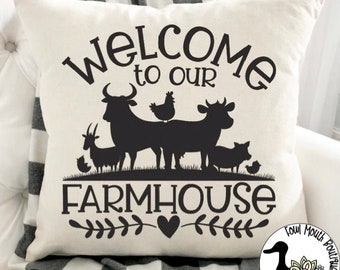 Welcome to Our Farmhouse Pillow Cover 16X16 or 18X18