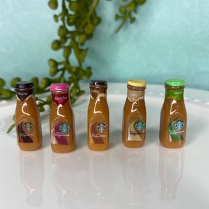 Miniature FRAPPUCCINO STARBIES Coffee Cups Boba Drinks Frappuccino Whipped Cream Drink Toys Jewelry Making DIY