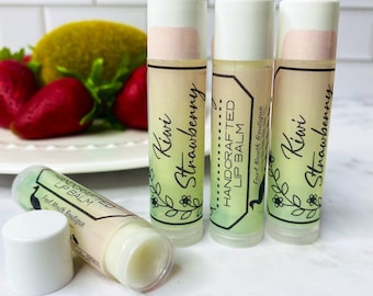 Lip Balm KIWI STRAWBERRY Super Smooth and Keeping Lips Soft  and moisturized Fruit Food Beverage Flavor Exfoliating Lip Scrub
