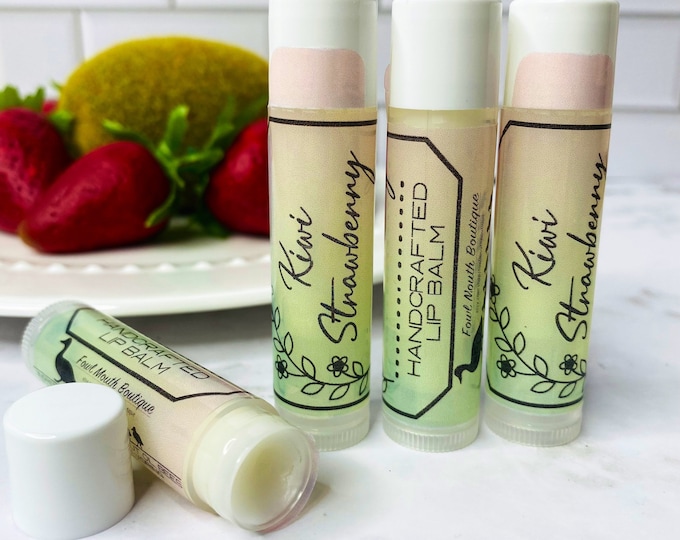 Lip Balm KIWI STRAWBERRY Super Smooth and Keeping Lips Soft  and moisturized Fruit Food Beverage Flavor Exfoliating Lip Scrub