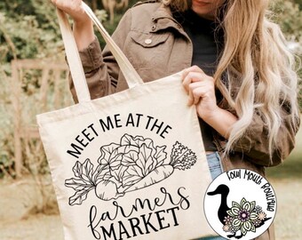 Meet Me at the Farmers Market Canvas Tote Bag