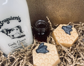 Soothing Milk and Honey Scented Hand Soap Bar Honeycomb with Bee Sulfate and Paraben Free Vegan