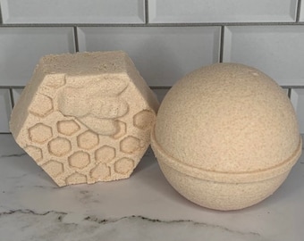 Bubble Bath Bombs PEACH BELLINI Relaxing Aromatherapy with Real Dried Flower