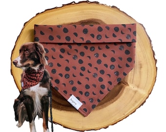 Moon Phases Dog Bandana: Celestial Bandana, Moon Lover Gift, Dog Lover Gift, Snap on Dog Bandana