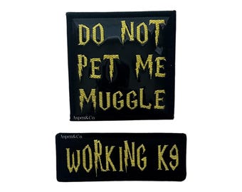Wizard Inspired Dog Patch Set | Do Not Pet, Custom Dog Patch, Training Dog Patch, Fantasy Dog Patches, Reactive Dog Patch, Magic Patch