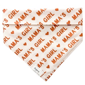 Mama’s Girl Dog Bandana – Mamas Girl Puppy Bandana, Dog Mom Bandana, Girl Dog Bandana, Snap Dog Scarf, Dog Mom Gift, Mother&#39;s Day Pet Gift