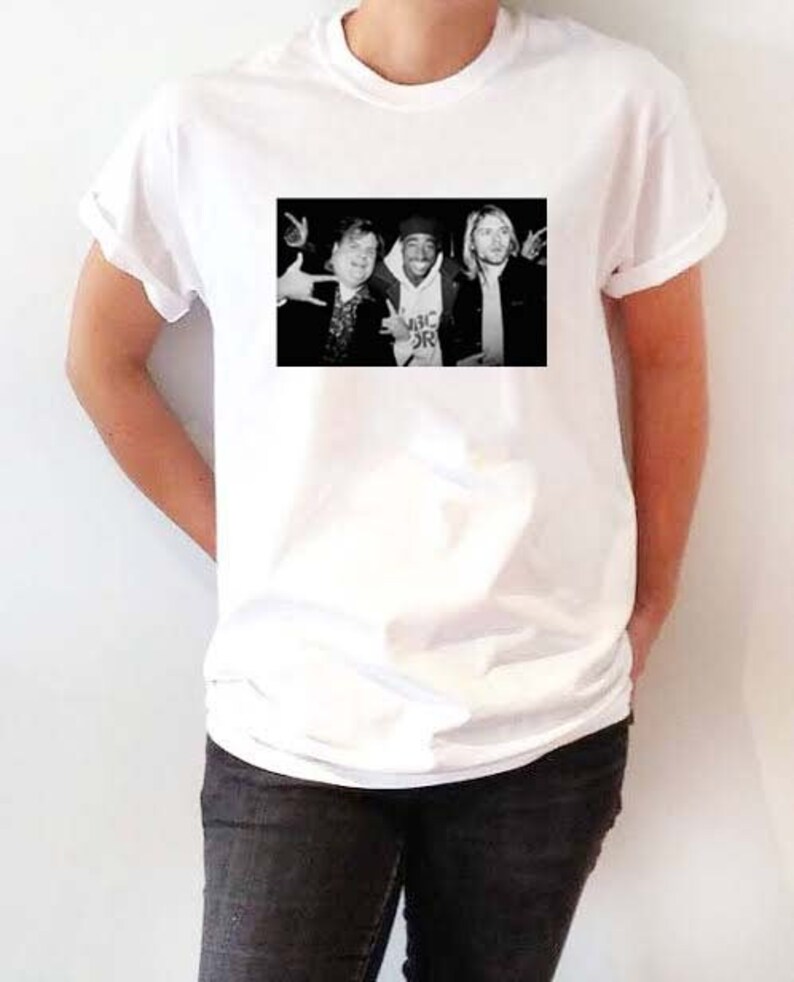 Chris Farley Kurt Cobain 2pac Tupac Shirt Vintage Gift T Shirt | Etsy Canada
