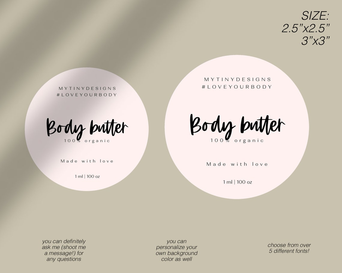 Wrap Around Label DIY Jar Template / Circular labels / Jar | Etsy