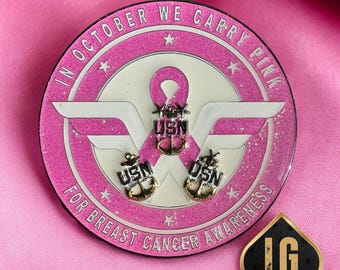 BCA | Lady Goat | Navy Chief | Chick Chief | Breast Cancer Awareness | Challenge Coin | WW