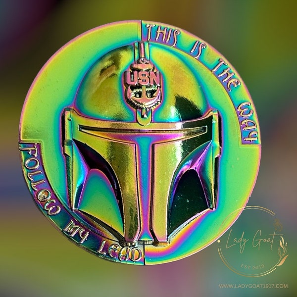 Mandalorian Navy Chief Live by the creed Challenge Coin Sailor Coin Chief Coin