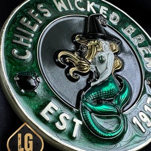 Chiefs Wicked Brew Halloween-uitdagingsmunt | Vrouwegeit | Marinechef |  Chick Chief | Cadeaus voor Chief | Sponsorcadeau | Pensioencadeau