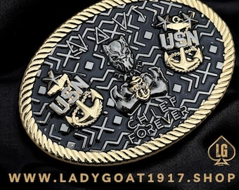 Chief Belt Buckle | Lady Goat | Sailor | Chick Chief | Old School Anchor | NCNP |Military Belt Buckle | CPO