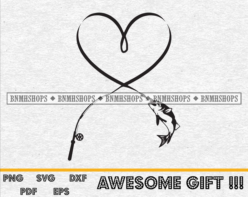 Free Free 314 Fishing Heart Svg SVG PNG EPS DXF File