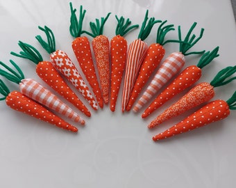 5 carrots/carrots made of fabric decoration Easter