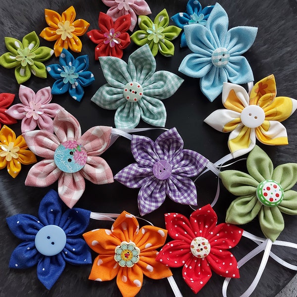 various fabric flowers for hanging spring decoration