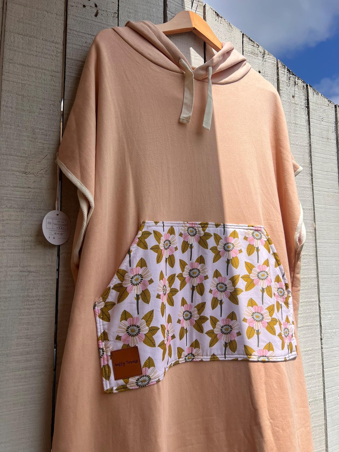 Salty Towels || Women's Surf Beach Changing Poncho || Sunset Apricot ...