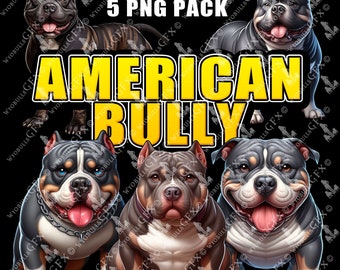 American Bully - 5 png's für Logos, Shirts, Drucke etc.