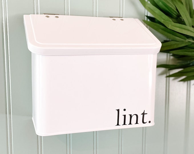 Wall Mounted Laundry Lint Bin, Laundry Room Organization, Modern