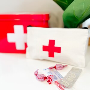 First Aid Kit, Natural Cotton Canvas Pouch, Purse First Aid, Gift for ...