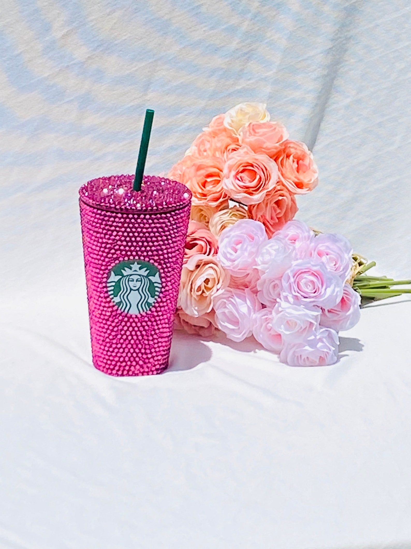 Bling Starbucks Cup Hot Pink Rhinestone Grande Starbucks Etsy