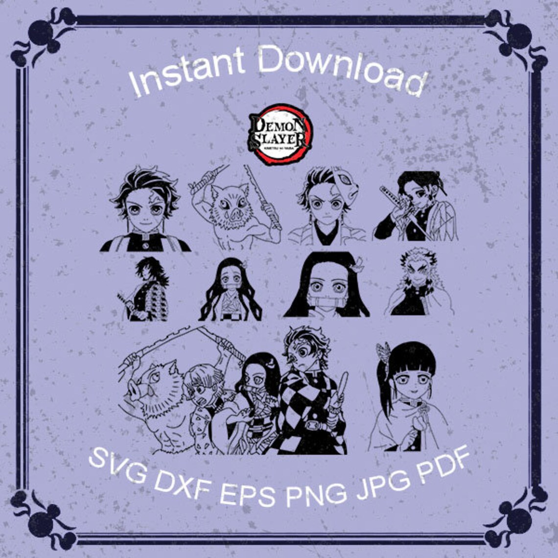 Download SVG Anime svg Vector pack Anime bundle Cartoon Clip Art For | Etsy