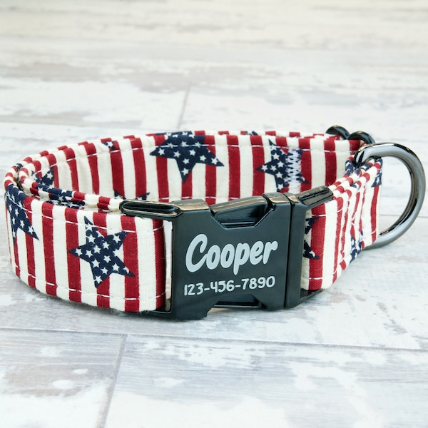Patriotic Dog Collar Etsy