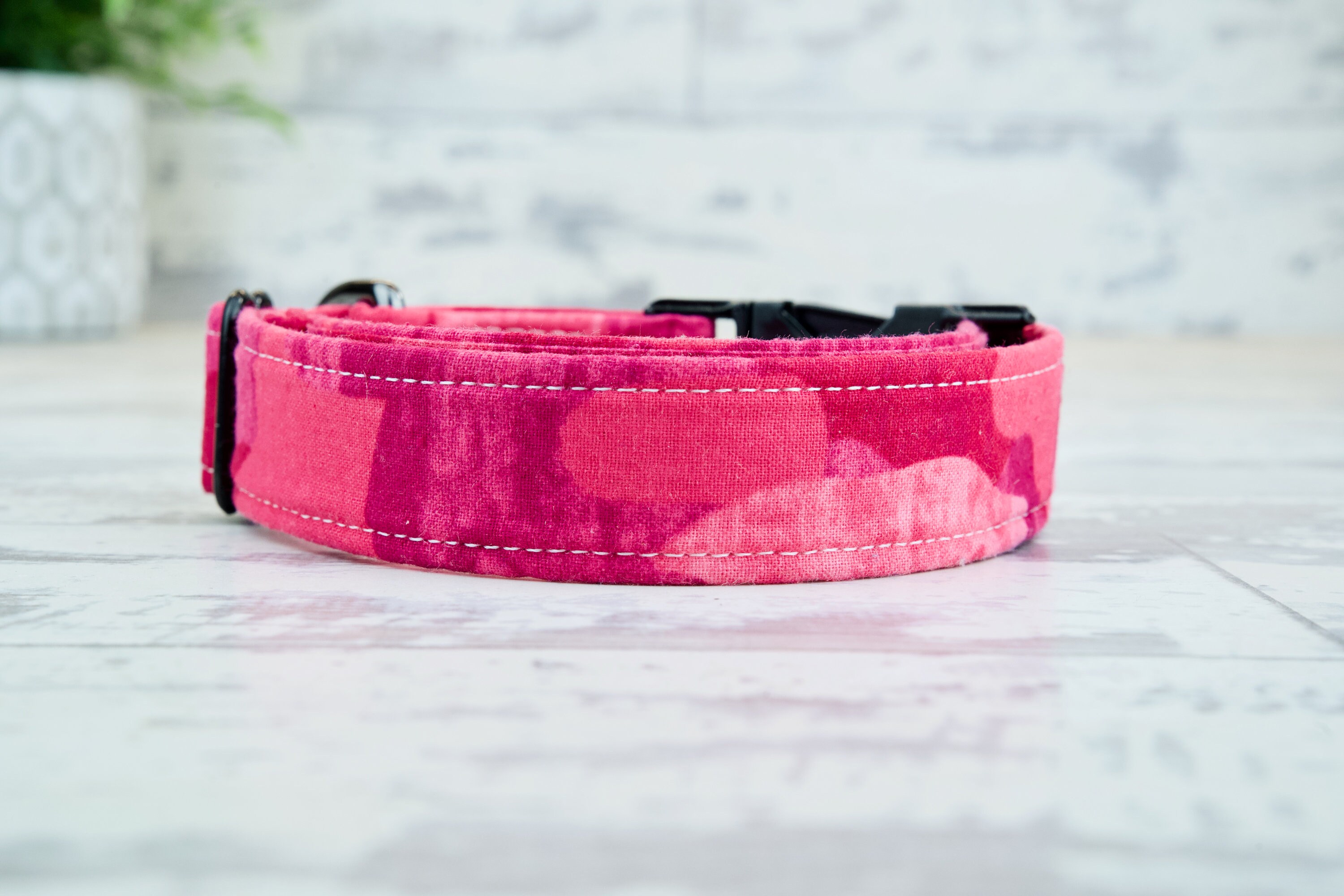 Pink Camo Dog Collar W/ Metal Buckle HAND MADE Custom Etsy