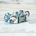 Peach Floral Dog Collar w/ metal buckle, HAND MADE , Custom Engraved Personalized Collar, 1 inch wide, designer collars 