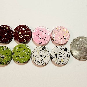 Pair of Beautiful Acrylic cabochons/Beads/Gems/Beading Supplies/ Resin Centers/Jewelry Making Materials