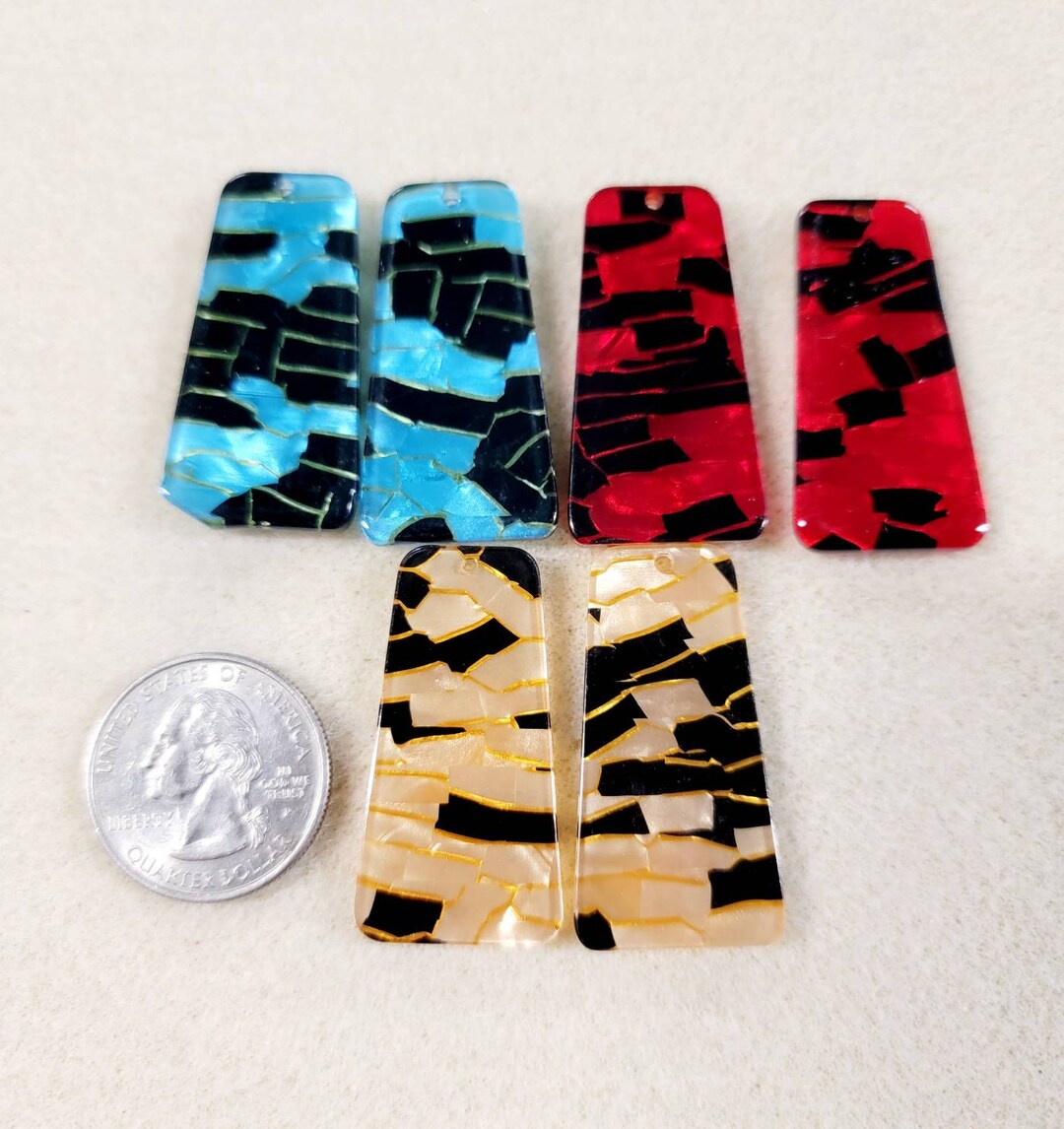 Beautiful Pair of Rectangular Shape Slab Cabochons/resin Slabs/acrylic ...