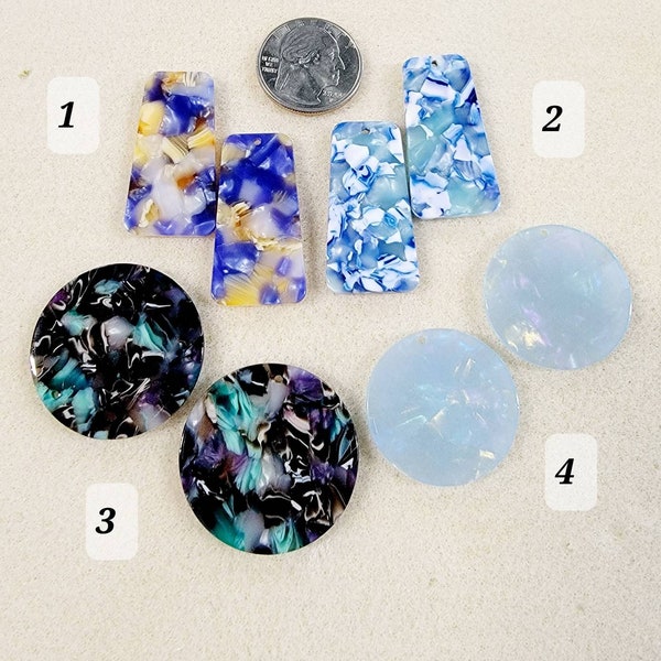 Beautiful Acrylic Cabochons. Sold By The Pair. Excellent for Jewelry Making or Native American beadwork. Variety selection of acrylic slabs.