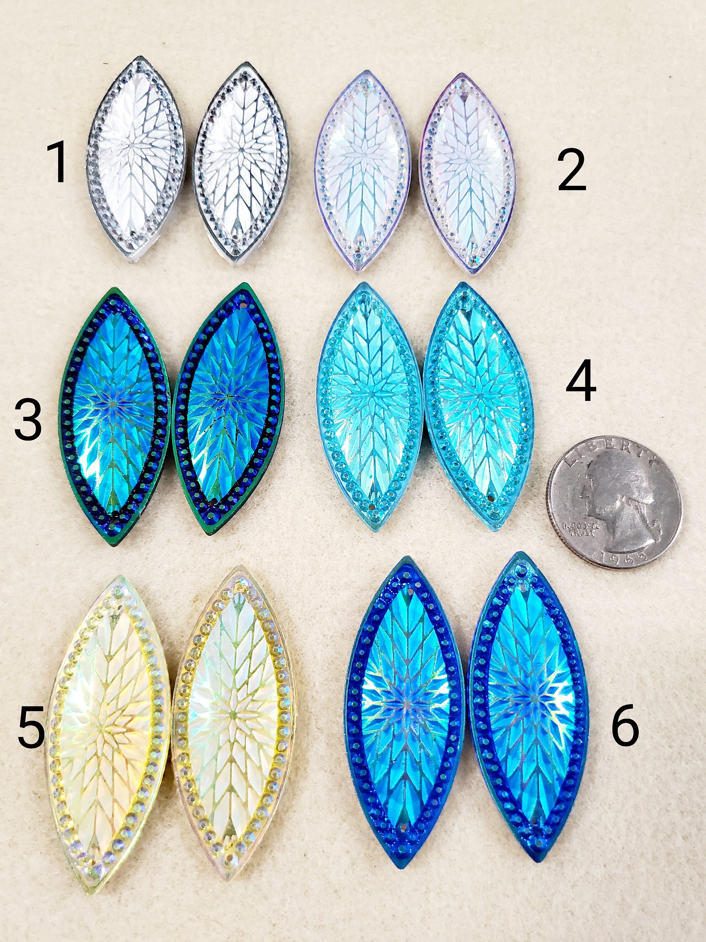 Acrylic Centers/Beading Materials/Cabochons/Resin Center Pieces/Jewelry Making/Craft Supplies