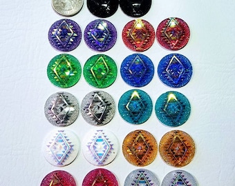 Pair of Beautiful Acrylic cabochons/Beads/Gems/Beading Supplies/ Resin Centers/Jewelry Making Materials