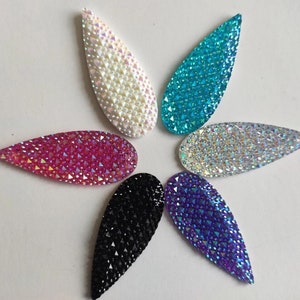 Pair of Huge Teardrop Acrylic Center/Beading Supplies/Beading Centerpieces/Resin Centerpieces/Jewelry Materials/Cabochons