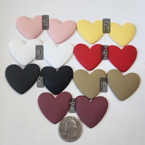 Cabujones acrílicos, materiales para abalorios, centros de resina, materiales para manualidades, fabricación de joyas, gemas Cabujones de corazón mate