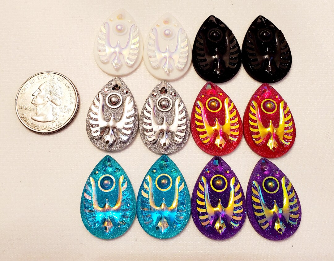 Set of 25 Mm Acrylic Eagle Cabochons/beading Supplies/resin Cabs