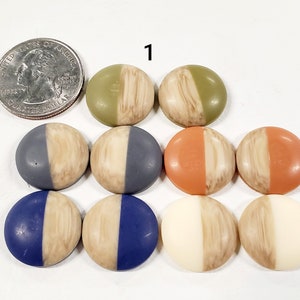 Paar bemalte runde Holz wie 12 mm Cabochons / Holzmitten / Perlenzubehör / Schmuckherstellungsmaterialien / Cabochons