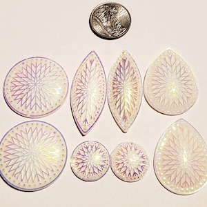 Set assortito di 4 coppie di cabochon/centri in acrilico/materiali per perline dei nativi americani/materiali per artigianato