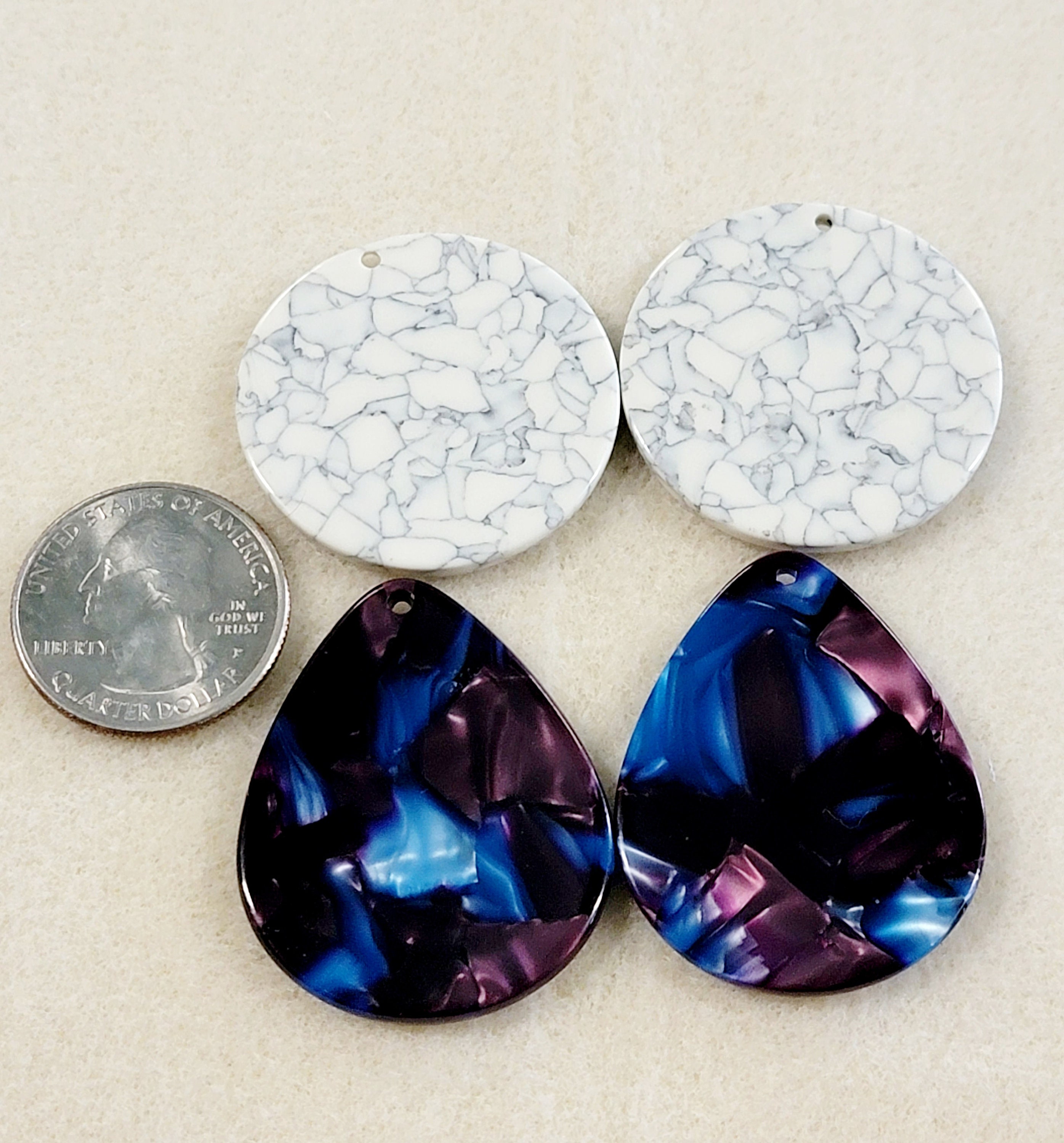 Beautiful Large Pair of Cabochons for Jewelry Making/Resin Etsy