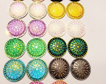 Set of Beautiful Cabochons/Acrylic Centers/Cabs/Gems/Beading Supplies/Jewelry Making 20mm