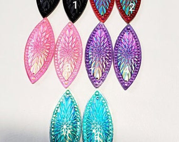 Resin Cab- Horse Eye Small - Crystal Resin Cab- Horse Eye Small - Crystal