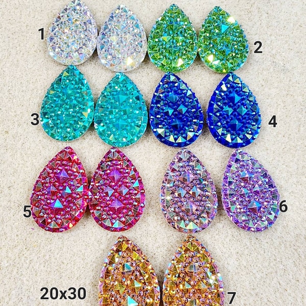 Magnifiques cabochons en acrylique/matériaux pour perles amérindiens/centres de décoration en résine/fournitures pour bijoux/centres de décoration de perles/artisanat