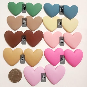 Cabujones acrílicos, materiales para abalorios, centros de resina, materiales para manualidades, fabricación de joyas, gemas Cabujones de corazón mate