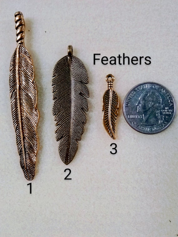 Metal Feathers beading Supplies feathers jewelry Making craft Supplies pedants charms Etsy