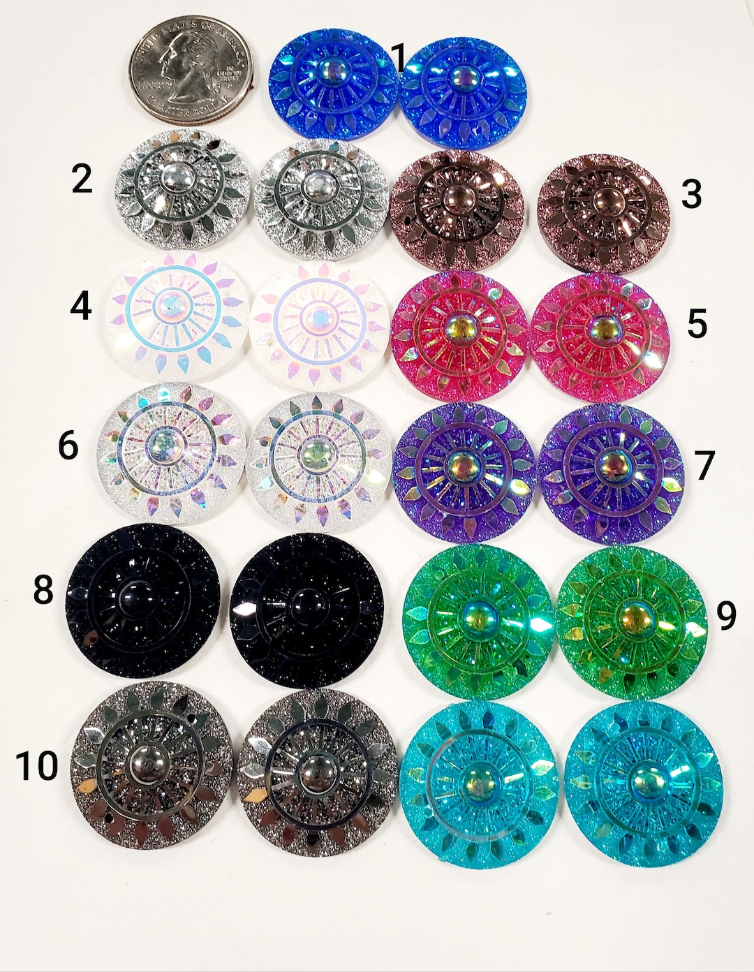 Pair of 25mm Round Cabs/beading Centerpieces/beading Materials/beading