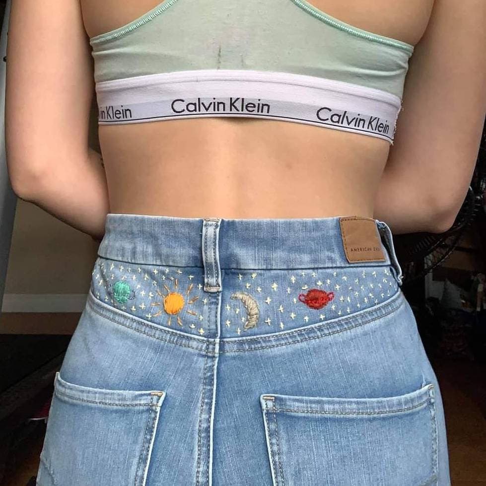 CUSTOM Embroidered Denim Send Me Your 